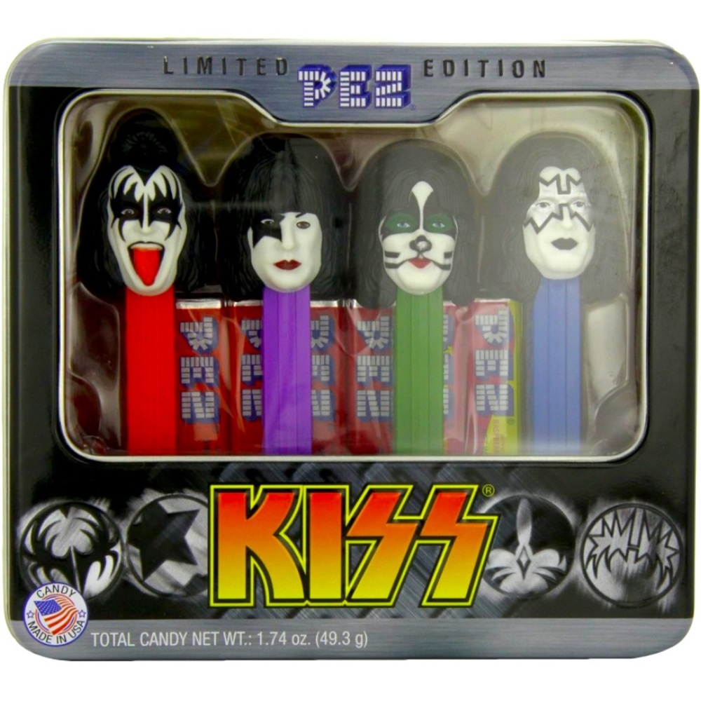 KISS Collectible 2013 Limited Edition PEZ Tin 4 Dispensers sealed never opened
